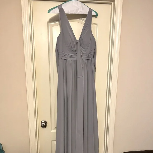 Azazie | Dresses | Azazie Kora Formalbridesmaid Floor Length Dress In Color  Fog | Poshmark
